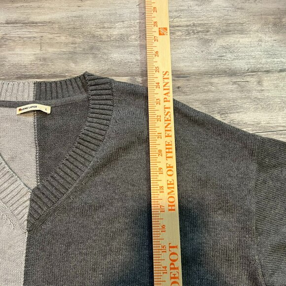 Marine Layer Gisel Oversize Contrast Sweater In Vapor/Pavement (Greys), Large - Picture 8 of 11
